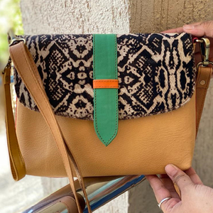 Bolso de mano de cuero auténtico con estampado Animal, Cartera de mano de piel auténtica con estampado Animal, multicolor - Product Image 3