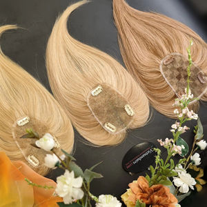 Venta caliente 2025 Topper Handtied 100% Cabello humano crudo Cutícula completa Alta calidad Virgen Recto Yaki Extensiones de cabello Accesorios - Product Image 1