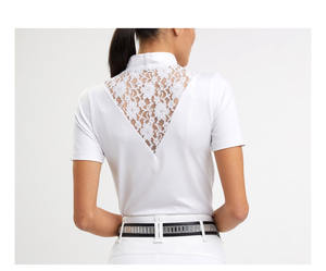 Chemise de compétition personnalisée OEM Chemise de cavaliers pour femmes Culotte d'équitation en maille Performance Vêtements de couche de base d'équitation - Product Image 6