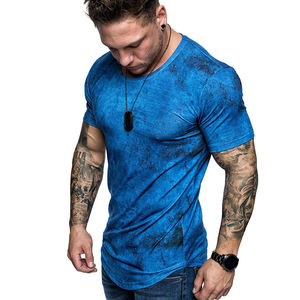 Vente de gros T-shirt personnalisé en coton 100% pour hommes T-shirts de fitness à manches courtes et coupe ajustée pour hommes - Product Image 1