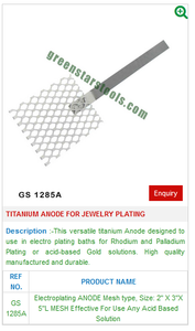Anode en titane pour le placage de bijoux GS 1285A pour les outils de bijoux-Outils de bijoux - Product Image 2