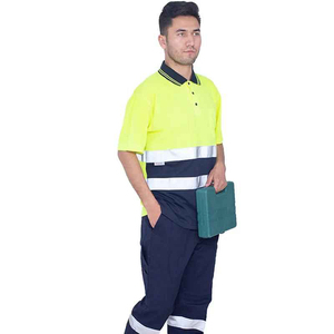 Vente en gros Polyester personnalisé ANSI Classe 1 Haute visibilité Jaune LED Flash Imperméable Durable Polos de sécurité Manches longues Vêtements de travail - Product Image 6