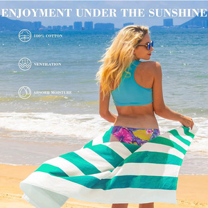 Large Pool and <b>Beach</b> Towels Soft Cotton Absorbent Bath Sheet Quick Dry Lightweight Travel Holiday Resort Swim Outdoor Spa Towel - Product Image 2