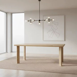 Table à manger en bois de luxe, style de mobilier haut de gamme, finition naturelle - Product Image 1