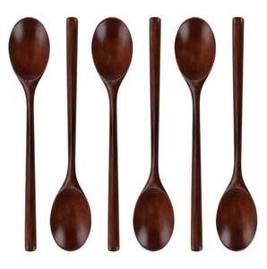 Cuillère de service à soupe profonde en bois la plus vendue avec poignée suspendue couverts de cuisine au design moderne pour la cuisine et l'utilisation au restaurant - Product Image 4