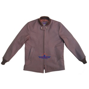 High Demand Mens 1950s Style <b>Car</b> Clicker Bomber Jacket Spring Eco Friendly Russet Brown Premium Classic Retro Fit - Product Image 1