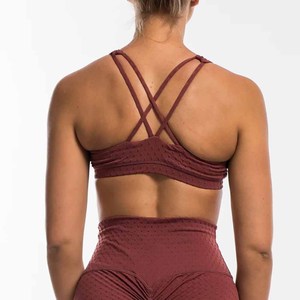 2025 vente chaude femmes soutien-gorge de sport pour Fitness course croix sangle Yoga porter séchage rapide respirant confortable vêtements de sport - Product Image 3