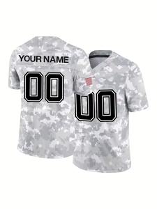 Camisetas de fútbol americano personalizables para hombres, conjuntos deportivos de verano alto, manga corta, ajuste holgado de gran tamaño para uniformes de gimnasio - Product Image 5