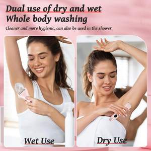 Tondeuse électrique pour zone intime féminine, 3 têtes de coupe, utilisation humide/sèche, IPX7, rasoir bikini pour poils pubiens, visage et corps, rasoir lavable - Product Image 4