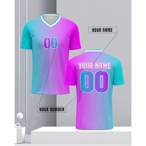 Camisetas de Fútbol Personalizadas para Hombre, Multicolores, Cómodas y Transpirables, con Nombre y Número, Corte Automatizado - Product Image 6