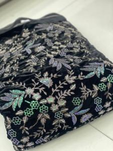 Valvent 9000 Embroidery Fabric 44 Inch Width, Intricate Embroidery Design, High-Quality Textile for Dresses, Garments - Product Image 2