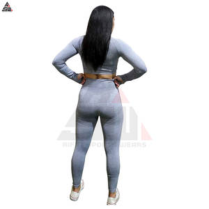 Conjunto de Dos Piezas de Ropa de Yoga para Mujer, Sublimada y Personalizada, de Alta Calidad, en Tela de Poliéster y Elastano, Talla Grande, de Secado Rápido - Product Image 5