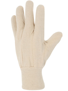 Vente en gros de gants de travail durables en coton jersey coupe pointillée poignet tricoté gants et mitaines confortables en coton - Product Image 3