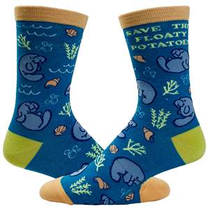Women's Lightweight Korean Style Summer/Spring Save the Floaty Potatoes <b>Socks</b> <b>Breathable</b> Transparent Nylon One Size Fits All - Product Image 6