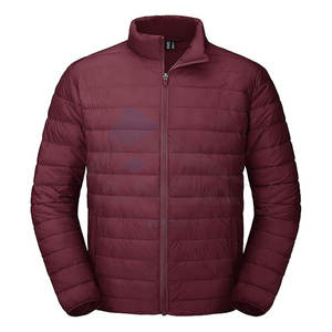Chaqueta acolchada con aislamiento repelente al agua para hombre, abrigo de invierno ligero a prueba de viento, carcasa de nailon transpirable, cremallera completa elástica - Product Image 1