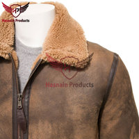 Découvrez l'élégance intemporelle avec notre veste en fourrure de mouton marron pour hommes-Des vêtements d'extérieur luxueux pour un style et un confort exceptionnels