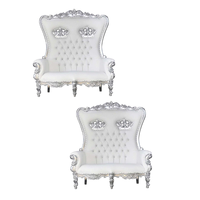 Chaise de trône à dossier haut de conception européenne de luxe chaise de trône de deux sièges pour épouser des meubles de restaurant et d'hôtel