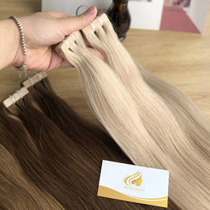 Extensiones de Cabello con Cinta Adhesiva de Cabello Virgen Vietnamita Liso de Color Claro 100% Alineado con la Cutícula, de un Solo Donante, Grado Decolorado - Product Image 1