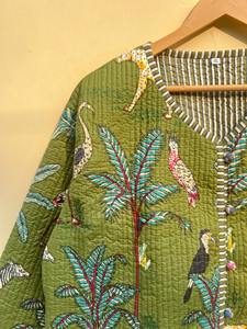 Patchwork Quilted Jackets Cotton Floral Bohemian Style Fall Winter Jacket Coat Streetwear Boho Quilted Reversible Jacket - Product Image 3