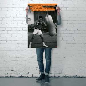Modern Style for Muhammad Ali Sandbag <b>Poster</b> Made of Paper for Wall Decor - Product Image 1