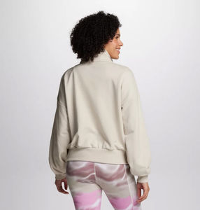 Qualité supérieure Femmes Long Hiver Workout Demi Zip Sweat Dark Stone Marble Canyon Poches Kangourou Poignets Côtelés Solide - Product Image 5