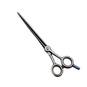 Tijeras de Peluquería para Mascotas de Acero Inoxidable, Hoja Recta de 7.5 Pulgadas, Acabado Espejo, con Reposa Dedos, Hechas de Acero Inoxidable - Product Image 1