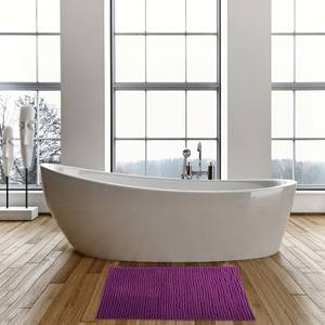 MSV "Chenille" non-slip microfiber <b>bath</b> <b>mat</b> in violet, 40 x 60 cm - Product Image 4