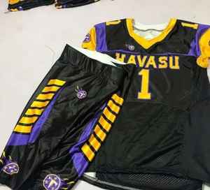 Uniforme de Fútbol Americano al por Mayor, Último Diseño, Transpirable, Tallas Grandes, 100% Poliéster, Malla de Secado Rápido, Antibacteriano - Product Image 1