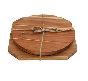 Trivet posavasos de madera para tazas de té y café de forma cuadrada y redonda y al mejor precio - Product Image 1