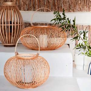 <b>Top</b> New Design Bamboo Rattan Portable Lantern Lantern Decorative Natural Handmade Home Hotel Decoration - Product Image 4