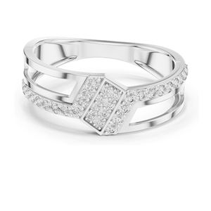 แหวนเพชรแล็บ 0.352 กะรัต และมอสซาไนต์สำหรับสุภาพสตรี ความใส VVS-VS ทอง 18KT, 14KT, 10KT และเงิน 925  ทองชมพู, ทองเหลือง, ทองขาว - Product Image 1