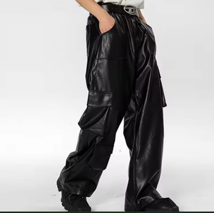 กางเกงหนังนุ่มทนทานสำหรับผู้ชาย สวมใส่สบาย ทรงปกติ ทันสมัย ระบายอากาศได้ดี ทรงตรง - Product Image 6