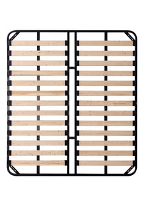 Modern <b>Oak</b> Foldable Bed <b>Frame</b> for Bedroom Apartment Hotel Use Reinforced Thickened Design - Product Image 1
