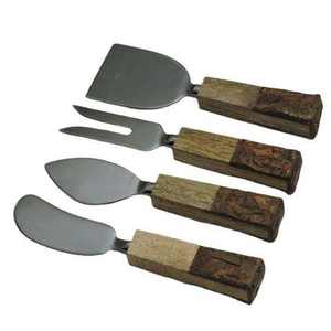 Haute tendance acrylique poignée 304 vente chaude couverts ensemble de fromage pour mariage maison servant fromage beurre épandeur ensembles couverts - Product Image 4