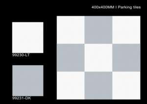 Dalles de sol extérieures élégantes effet mat 40x40 cm (400x400 mm) 16x16 pouces pour parking, revêtement de sol texturé moderne - Product Image 2