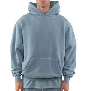 Sweat à capuche en polaire surdimensionné pour hommes d'hiver de haute qualité avec impression bouffante personnalisée coton lourd séchage rapide et respirant - Product Image 6