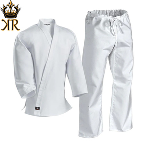 Trajes personalizados de poliéster de alta calidad aprobados por Wkf, gran oferta, peso ligero, artes marciales, algodón blanco, uniforme de Gi Karate - Product Image 4