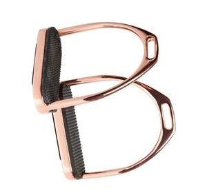 Recién llegado, estribos antideslizantes de acero inoxidable para montar a caballo, empuñadura de goma, fábrica duradera, suministro de fabricante de exportación OEM - Product Image 1