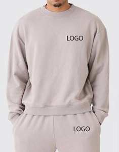 Conjunto Deportivo de Algodón 100% Pesado de Alta Calidad al por Mayor OEM, Unisex, Transpirable, de Secado Rápido, 2 Piezas, Sudadera y Pantalones Deportivos - Product Image 5