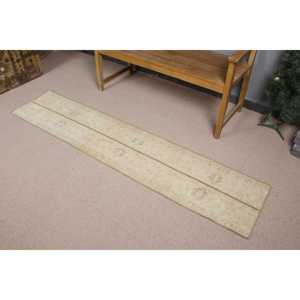 1.4x6.9 ft Turkish Vintage <b>Rug</b>, <b>Runner</b> <b>Rug</b>, Brown Animal Print <b>Rug</b> - Product Image 2