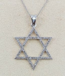 Collier pendentif en diamant blanc rond naturel de 1.18 ct Design d'étoile à la mode en argent sterling 925 avec chaîne à maillons - Product Image 3