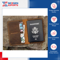 Étui de Passeport en Cuir Véritable de Luxe, Style Moderne, Durable, Multifonction, Anti-RFID, Fermeture Bi-pliante, Personnalisable en Gros