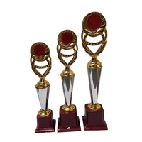 Trophées sportifs en métal poli de qualité supérieure, coupes, plaques, gravure au laser, logo personnalisé, école, collège, football, cricket