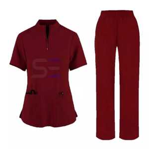 Conjunto de uniformes médicos de hospital de manga corta unisex de calidad superior para mujer con estilo-OEM - Product Image 1