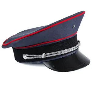 Toptan 2024 OEM memuru üniforma doruğa kapaklar toptan memuru kap ve şapka ile rozetli yama ile özelleştirilmiş renk ve boyut