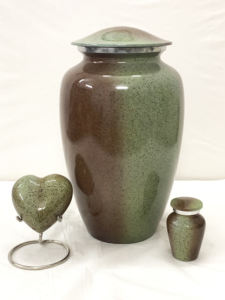 Urne funéraire personnalisable en aluminium blanc nacré de style européen, écologique, avec sac en velours - Product Image 3