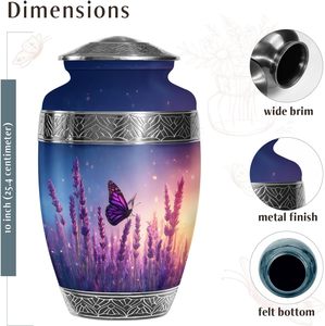 Urne de crémation papillon pour cendres humaines Femme adulte, urnes pour cendres humaines Grandes urnes de crémation pour cendres Homme adulte - Product Image 5