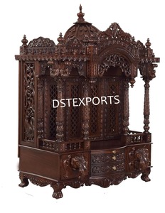 Templo Tradicional de Madera de Jagannath para Hogares Indios, Templos Sikh Personalizados de Madera de Teca del Norte de la India, Palki Sahib Mandirs, Australia - Product Image 4