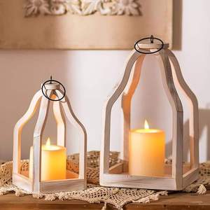 Portavelas de Madera Resistente y Elegante con Diseño Vintage, Perfecto para Centros de Mesa de Boda, Decoración Festiva e Iluminación Interior - Product Image 5