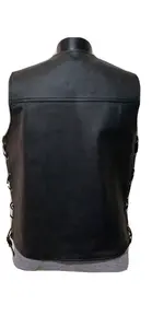 Gilet de moto en cuir respirant 100% polyester/coton, patchs personnalisés, couleur, taille, design, haute qualité, hiver - Product Image 3